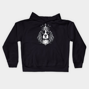 Cavalier King Charles Spaniel Dog wearing a crown Kids Hoodie